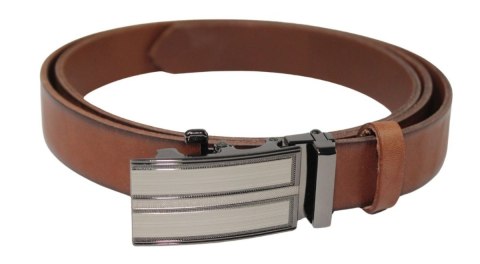 Pasek Męski Skórzany Arucce (PL) Skóra Licowa EXTRA 30 mm BRĄZOWY Gładki Klamra Bezniklowa Samozaciskowa SREBRNA 1 Pasek Męski Skórzany Arucce (PL) Skóra Licowa EXTRA 30 mm BRĄZOWY Gładki Klamra Bezniklowa Samozaciskowa SREBRNA 1