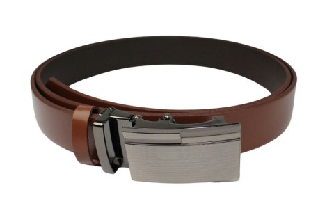 Pasek Męski Skórzany Arucce (PL) Skóra Licowa EXTRA 35 mm BRĄZOWY Gładki Klamra Bezniklowa Samozaciskowa SREBRNA 40 Pasek Męski Skórzany Arucce (PL) Skóra Licowa EXTRA 35 mm BRĄZOWY Gładki Klamra Bezniklowa Samozaciskowa SREBRNA 40