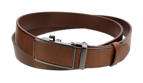 Pasek Męski Skórzany Arucce (PL) Skóra Licowa EXTRA 35 mm BRĄZOWY Gładki Klamra Samozaciskowa SREBRNA 35 ZE SKÓRZANĄ WSTAWKĄ Pasek Męski Skórzany Arucce (PL) Skóra Licowa EXTRA 35 mm BRĄZOWY Gładki Klamra Samozaciskowa SREBRNA 35 ZE SKÓRZANĄ WSTAWKĄ