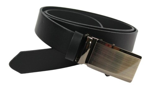 Pasek Męski Skórzany Arucce (PL) Skóra Licowa EXTRA 35 mm CZARNY Gładki Klamra Bezniklowa Samozaciskowa SREBRNA 3 Pasek Męski Skórzany Arucce (PL) Skóra Licowa EXTRA 35 mm CZARNY Gładki Klamra Bezniklowa Samozaciskowa SREBRNA 3