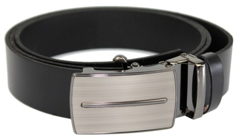 Pasek Męski Skórzany Arucce (PL) Skóra Licowa EXTRA 35 mm CZARNY Gładki Klamra Samozaciskowa SREBRNA 1 Pasek Męski Skórzany Arucce (PL) Skóra Licowa EXTRA 35 mm CZARNY Gładki Klamra Samozaciskowa SREBRNA 1