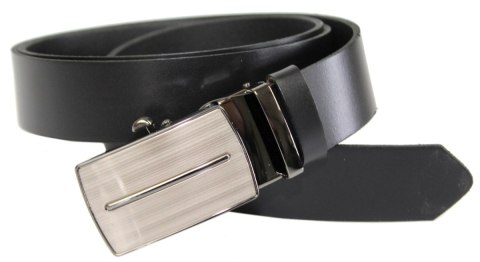 Pasek Męski Skórzany Arucce (PL) Skóra Licowa EXTRA 35 mm CZARNY Gładki Klamra Samozaciskowa SREBRNA 1 Pasek Męski Skórzany Arucce (PL) Skóra Licowa EXTRA 35 mm CZARNY Gładki Klamra Samozaciskowa SREBRNA 1