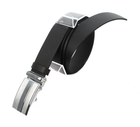 Pasek Męski Skórzany Arucce (PL) Skóra Licowa EXTRA 35 mm CZARNY Gładki Klamra Samozaciskowa SREBRNA 6 Pasek Męski Skórzany Arucce (PL) Skóra Licowa EXTRA 35 mm CZARNY Gładki Klamra Samozaciskowa SREBRNA 6