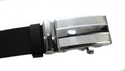 Pasek Męski Skórzany Arucce (PL) Skóra Licowa EXTRA 35 mm CZARNY Gładki Klamra Samozaciskowa SREBRNA 6 Pasek Męski Skórzany Arucce (PL) Skóra Licowa EXTRA 35 mm CZARNY Gładki Klamra Samozaciskowa SREBRNA 6