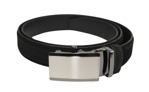 Pasek Męski Skórzany Arucce (PL) Skóra Licowa ZAMSZOWY EXTRA 35 mm CZARNY Gładki Klamra Samozaciskowa Srebrna 3 Pasek Męski Skórzany Arucce (PL) Skóra Licowa ZAMSZOWY EXTRA 35 mm CZARNY Gładki Klamra Samozaciskowa Srebrna 3