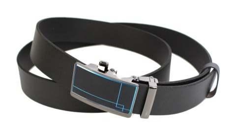Pasek Męski Skórzany Arucce (PL) Skóra Naturalna EXTRA 35 mm DW CZARNY Gładki Klamra Samozaciskowa CZARNA Pasek Męski Skórzany Arucce (PL) Skóra Naturalna EXTRA 35 mm DW CZARNY Gładki Klamra Samozaciskowa CZARNA