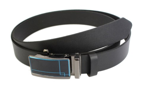 Pasek Męski Skórzany Arucce (PL) Skóra Naturalna EXTRA 35 mm DW CZARNY Gładki Klamra Samozaciskowa CZARNA Pasek Męski Skórzany Arucce (PL) Skóra Naturalna EXTRA 35 mm DW CZARNY Gładki Klamra Samozaciskowa CZARNA