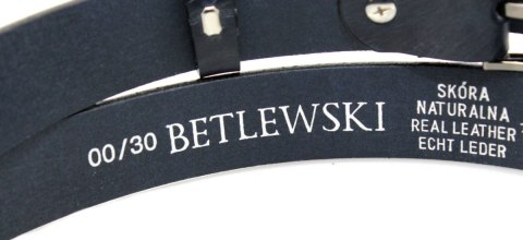 Pasek Męski Skórzany BETLEWSKI (PL) Skóra Naturalna Licowa EXTRA Gładki 30 mm GRANATOWY GNIECIONY Pasek Męski Skórzany BETLEWSKI (PL) Skóra Naturalna Licowa EXTRA Gładki 30 mm GRANATOWY GNIECIONY