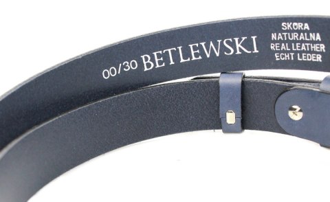 Pasek Męski Skórzany BETLEWSKI (PL) Skóra Naturalna Licowa EXTRA Gładki 30 mm NIEBIESKI Pasek Męski Skórzany BETLEWSKI (PL) Skóra Naturalna Licowa EXTRA Gładki 30 mm NIEBIESKI