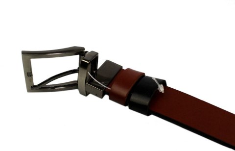 Pasek Męski Skórzany Dwa w Jednym COMPLEX (PL) GŁADKI ''DWUSTRONNY'' Skóra Licowa EXTRA 35 mm CZARNO-CZEKOLADOWY Pasek Męski Skórzany Dwa w Jednym COMPLEX (PL) GŁADKI ''DWUSTRONNY'' Skóra Licowa EXTRA 35 mm CZARNO-CZEKOLADOWY