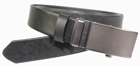 Pasek Męski Skórzany MASSIMO (PL) Skóra Licowa EXTRA 30 mm CZARNY Gładki Klamra Samozaciskowa SREBRNA 30 Pasek Męski Skórzany MASSIMO (PL) Skóra Licowa EXTRA 30 mm CZARNY Gładki Klamra Samozaciskowa SREBRNA 30