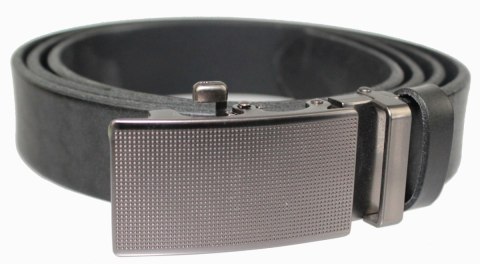 Pasek Męski Skórzany MASSIMO (PL) Skóra Licowa EXTRA 30 mm CZARNY Gładki Klamra Samozaciskowa SREBRNA 30 Pasek Męski Skórzany MASSIMO (PL) Skóra Licowa EXTRA 30 mm CZARNY Gładki Klamra Samozaciskowa SREBRNA 30