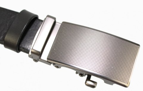 Pasek Męski Skórzany MASSIMO (PL) Skóra Licowa EXTRA 30 mm CZARNY Gładki Klamra Samozaciskowa SREBRNA 30 Pasek Męski Skórzany MASSIMO (PL) Skóra Licowa EXTRA 30 mm CZARNY Gładki Klamra Samozaciskowa SREBRNA 30