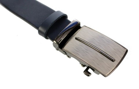 Pasek Męski Skórzany MASSIMO (PL) Skóra Licowa EXTRA 35 mm GRANATOWY Gładki Klamra Samozaciskowa SREBRNA 27 Pasek Męski Skórzany MASSIMO (PL) Skóra Licowa EXTRA 35 mm GRANATOWY Gładki Klamra Samozaciskowa SREBRNA 27