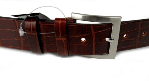 Pasek Męski Skórzany PAS-MAX (PL) Skóra Krokodyla 40 mm Brąz Pasek Męski Skórzany PAS-MAX (PL) Skóra Krokodyla 40 mm Brąz