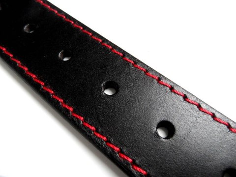 Pasek Męski Skórzany PAS-MAX (PL) Skóra Licowa EXTRA 40 mm Czarny Z Czerwoną Nitką XXL Nadwymiar Pasek Męski Skórzany PAS-MAX (PL) Skóra Licowa EXTRA 40 mm Czarny Z Czerwoną Nitką XXL Nadwymiar