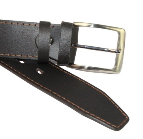 Pasek Męski Skórzany PAS-MAX (PL) Skóra Licowa EXTRA 40 mm Z Brązową Nitką CIEMNY CZEKOLADOWY Matowy Pasek Męski Skórzany PAS-MAX (PL) Skóra Licowa EXTRA 40 mm Z Brązową Nitką CIEMNY CZEKOLADOWY Matowy