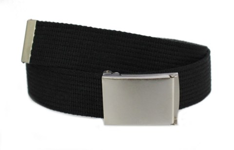 Pasek Parciany PolskaGalanteria Bawełniany PARCIAK 40 mm Z Srebrną Klamrą Bezniklową Zatrzaskową Czarny Matowy Szeroki Pasek Parciany PolskaGalanteria Bawełniany PARCIAK 40 mm Z Srebrną Klamrą Bezniklową Zatrzaskową Czarny Matowy Szeroki