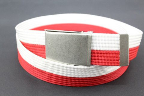 Pasek Parciany TRK (PL) Bawełniany PARCIAK 40 mm Z Klamrą Zatrzaskową Biało-Czerwony Szeroki TZA36 Pasek Parciany TRK (PL) Bawełniany PARCIAK 40 mm Z Klamrą Zatrzaskową Biało-Czerwony Szeroki TZA36