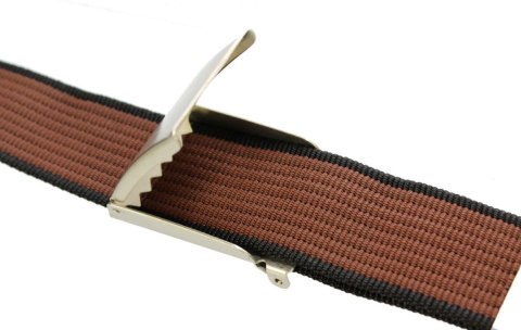Pasek Parciany TRK (PL) Bawełniany PARCIAK 40 mm Z Klamrą Zatrzaskową Brązowy Z Czarnym Szeroki TZA04 Pasek Parciany TRK (PL) Bawełniany PARCIAK 40 mm Z Klamrą Zatrzaskową Brązowy Z Czarnym Szeroki TZA04