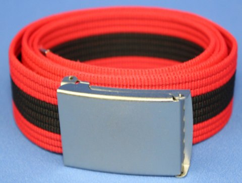 Pasek Parciany TRK (PL) Bawełniany PARCIAK 40 mm Z Klamra Zatrzaskowa Czarny Z Czerwonym Szeroki TRA12 Pasek Parciany TRK (PL) Bawełniany PARCIAK 40 mm Z Klamra Zatrzaskowa Czarny Z Czerwonym Szeroki TRA12