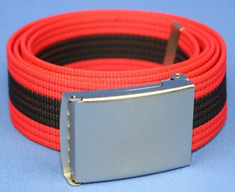 Pasek Parciany TRK (PL) Bawełniany PARCIAK 40 mm Z Klamra Zatrzaskowa Czarny Z Czerwonym Szeroki TRA12 Pasek Parciany TRK (PL) Bawełniany PARCIAK 40 mm Z Klamra Zatrzaskowa Czarny Z Czerwonym Szeroki TRA12