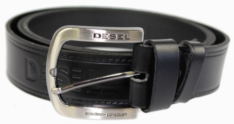 Pasek Skórzany ARUCCE (PL) Tłoczony Napis "DESEL" Skóra Licowa Nadwymiar EXTRA 40 mm NADWYMIAR XXL CZARNY Pasek Skórzany ARUCCE (PL) Tłoczony Napis "DESEL" Skóra Licowa Nadwymiar EXTRA 40 mm NADWYMIAR XXL CZARNY