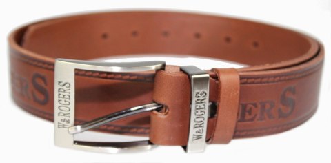 Pasek Skórzany ARUCCE (PL) Tłoczony Napis "W&ROGERS" Skóra Naturalna EXTRA 40 mm CZEKOLADOWY Pasek Skórzany ARUCCE (PL) Tłoczony Napis "W&ROGERS" Skóra Naturalna EXTRA 40 mm CZEKOLADOWY