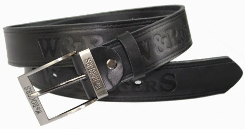 Pasek Skórzany ARUCCE (PL) Tłoczony Napis "W&Rogers" Skóra Licowa EXTRA 40 mm CZARNY Pasek Skórzany ARUCCE (PL) Tłoczony Napis "W&Rogers" Skóra Licowa EXTRA 40 mm CZARNY