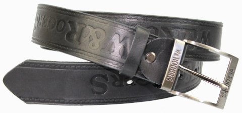 Pasek Skórzany ARUCCE (PL) Tłoczony Napis "W&Rogers" Skóra Licowa EXTRA 40 mm CZARNY Pasek Skórzany ARUCCE (PL) Tłoczony Napis "W&Rogers" Skóra Licowa EXTRA 40 mm CZARNY