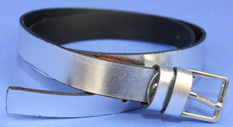 Pasek Skórzany Arucce (PL) Damski Skóra Licowa 25 mm SREBRNY POŁYSK Pasek Skórzany Arucce (PL) Damski Skóra Licowa 25 mm SREBRNY POŁYSK