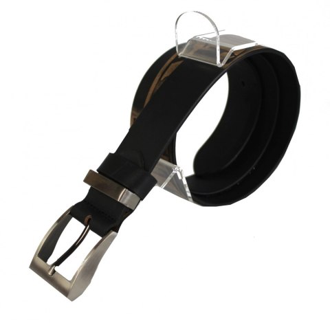 Pasek Skórzany Arucce (PL) Tłoczony Napis "JEANS" Skóra Naturalana DW EXTRA 40 mm CZARNY MATOWY Pasek Skórzany Arucce (PL) Tłoczony Napis "JEANS" Skóra Naturalana DW EXTRA 40 mm CZARNY MATOWY