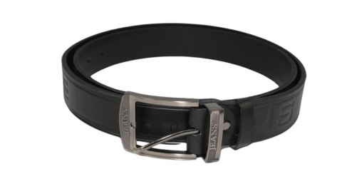 Pasek Skórzany Arucce (PL) Tłoczony Napis "JEANS" Z METALOWĄ KOŃCÓWKĄ Skóra Naturalana EXTRA 40 mm CZARNY Pasek Skórzany Arucce (PL) Tłoczony Napis "JEANS" Z METALOWĄ KOŃCÓWKĄ Skóra Naturalana EXTRA 40 mm CZARNY