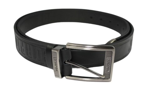 Pasek Skórzany Arucce (PL) Tłoczony Napis "SCORPION" Z METALOWĄ KOŃCÓWKĄ Skóra Naturalana EXTRA 40 mm CZARNY Pasek Skórzany Arucce (PL) Tłoczony Napis "SCORPION" Z METALOWĄ KOŃCÓWKĄ Skóra Naturalana EXTRA 40 mm CZARNY