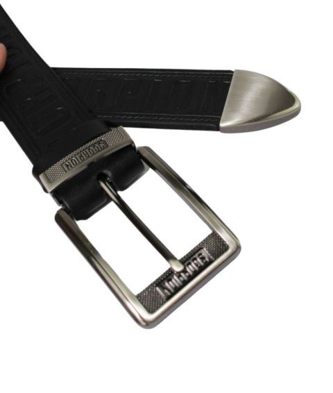 Pasek Skórzany Arucce (PL) Tłoczony Napis "SCORPION" Z METALOWĄ KOŃCÓWKĄ Skóra Naturalana EXTRA 40 mm CZARNY Pasek Skórzany Arucce (PL) Tłoczony Napis "SCORPION" Z METALOWĄ KOŃCÓWKĄ Skóra Naturalana EXTRA 40 mm CZARNY