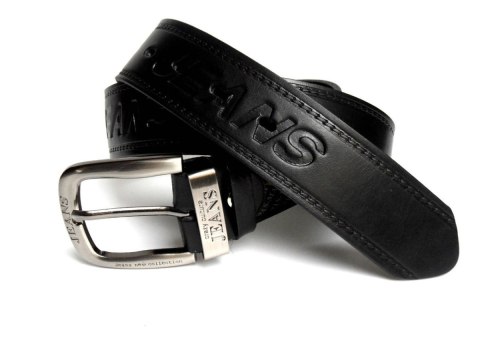 Pasek Skórzany COMPLEX (PL) Tłoczony Napis "JEANS" Skóra Licowa EXTRA 40 mm Czarny Pasek Skórzany COMPLEX (PL) Tłoczony Napis "JEANS" Skóra Licowa EXTRA 40 mm Czarny