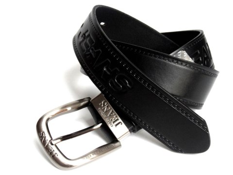 Pasek Skórzany COMPLEX (PL) Tłoczony Napis "JEANS" Skóra Licowa EXTRA 40 mm Czarny Pasek Skórzany COMPLEX (PL) Tłoczony Napis "JEANS" Skóra Licowa EXTRA 40 mm Czarny