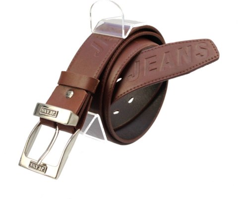 Pasek Skórzany COMPLEX (PL) Tłoczony Napis "JEANS" Skóra Naturalna Licowa EXTRA 40 mm CZEKOLADOWY Pasek Skórzany COMPLEX (PL) Tłoczony Napis "JEANS" Skóra Naturalna Licowa EXTRA 40 mm CZEKOLADOWY
