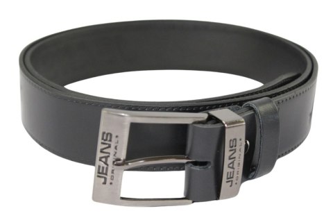 Pasek Skórzany COMPLEX (PL) Tłoczony Napis "JEANS"Skóra Naturalna Licowa EXTRA 40 mm Czarny Imitacja Szycia Cienką Nitką Pasek Skórzany COMPLEX (PL) Tłoczony Napis "JEANS"Skóra Naturalna Licowa EXTRA 40 mm Czarny Imitacja Szycia Cienką Nitką