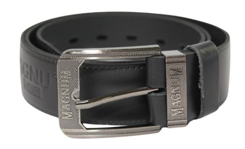 Pasek Skórzany COMPLEX (PL) Tłoczony Napis "MAGNUM" Skóra DW EXTRA 40 mm CZARNY Pasek Skórzany COMPLEX (PL) Tłoczony Napis "MAGNUM" Skóra DW EXTRA 40 mm CZARNY