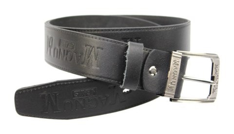 Pasek Skórzany COMPLEX (PL) Tłoczony Napis "MAGNUM" Skóra Licowa EXTRA 40 mm CZARNY Imitacja Szycia Cienką Nitką Pasek Skórzany COMPLEX (PL) Tłoczony Napis "MAGNUM" Skóra Licowa EXTRA 40 mm CZARNY Imitacja Szycia Cienką Nitką