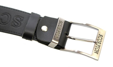 Pasek Skórzany COMPLEX (PL) Tłoczony Napis "SCORPION" Skóra Naturalna Licowa EXTRA 40 mm CZARNY Pasek Skórzany COMPLEX (PL) Tłoczony Napis "SCORPION" Skóra Naturalna Licowa EXTRA 40 mm CZARNY