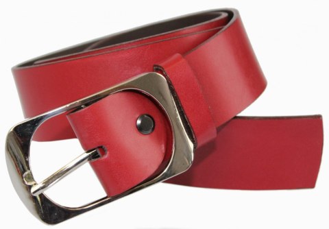 Pasek Skórzany Damski Arucce (PL) Skóra Naturalna EXTRA Gładki 40 mm BORDOWY Pasek Skórzany Damski Arucce (PL) Skóra Naturalna EXTRA Gładki 40 mm BORDOWY