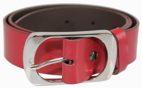 Pasek Skórzany Damski Arucce (PL) Skóra Naturalna EXTRA Gładki 40 mm BORDOWY Pasek Skórzany Damski Arucce (PL) Skóra Naturalna EXTRA Gładki 40 mm BORDOWY