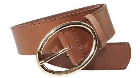 Pasek Skórzany Damski Arucce (PL) Skóra Naturalna EXTRA SZEROKI Gładki 50 mm BRĄZOWY Złota Klamra Pasek Skórzany Damski Arucce (PL) Skóra Naturalna EXTRA SZEROKI Gładki 50 mm BRĄZOWY Złota Klamra