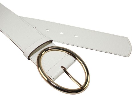 Pasek Skórzany Damski Arucce (PL) Skóra Naturalna EXTRA SZEROKI Gładki 50 mm KREMOWY Złota Klamra Pasek Skórzany Damski Arucce (PL) Skóra Naturalna EXTRA SZEROKI Gładki 50 mm KREMOWY Złota Klamra