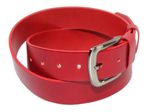 Pasek Skórzany Damski PAS-MAX (PL) Gładki 40 mm Skóra Licowa EXTRA Ciemny Czerwony Pasek Skórzany Damski PAS-MAX (PL) Gładki 40 mm Skóra Licowa EXTRA Ciemny Czerwony