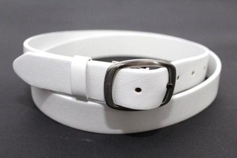 Pasek Skórzany Damski PAS-MAX (PL) Skóra Naturalna EXTRA Gładki 40 mm BIAŁY k10 Pasek Skórzany Damski PAS-MAX (PL) Skóra Naturalna EXTRA Gładki 40 mm BIAŁY k10