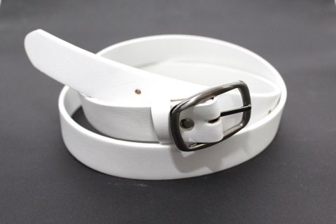 Pasek Skórzany Damski PAS-MAX (PL) Skóra Naturalna EXTRA Gładki 40 mm BIAŁY k10 Pasek Skórzany Damski PAS-MAX (PL) Skóra Naturalna EXTRA Gładki 40 mm BIAŁY k10