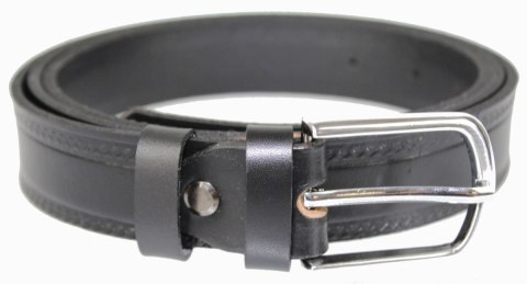 Pasek Skórzany MASSIMO (PL) "TŁOCZONY BIEŻNIK" 30 mm Skóra Naturalna CZARNY Pasek Skórzany MASSIMO (PL) "TŁOCZONY BIEŻNIK" 30 mm Skóra Naturalna CZARNY